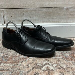 Clarks Shoes Mens Size 10.5 Black Leather Tilden Lace Up Oxford‎ 15770 Business